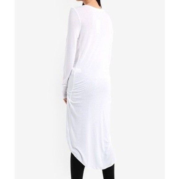 Cotton On gray duster dress Nellie Long sleeve tunic with front knot size M - Picture 8 of 8